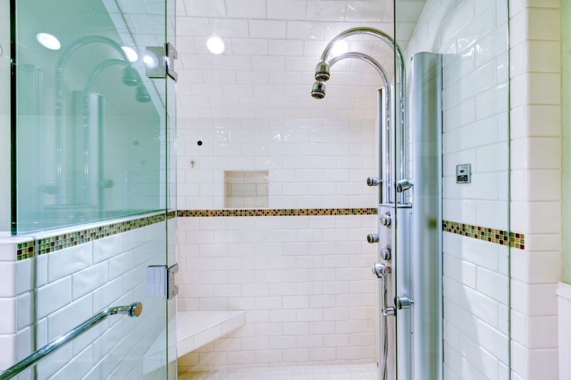 Shower with Decorative Tiles